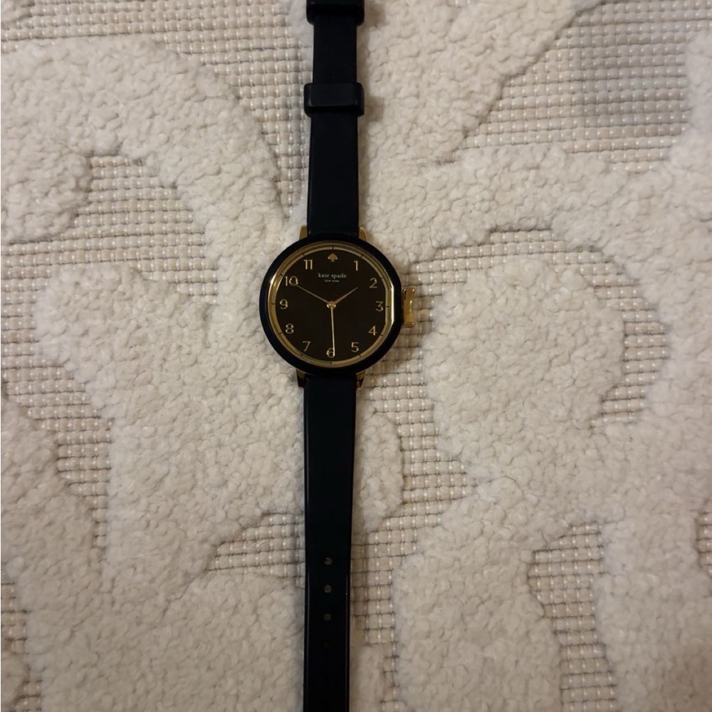 Kate spade black silicone watch